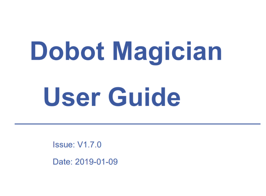 DOBOT Magician User Guide