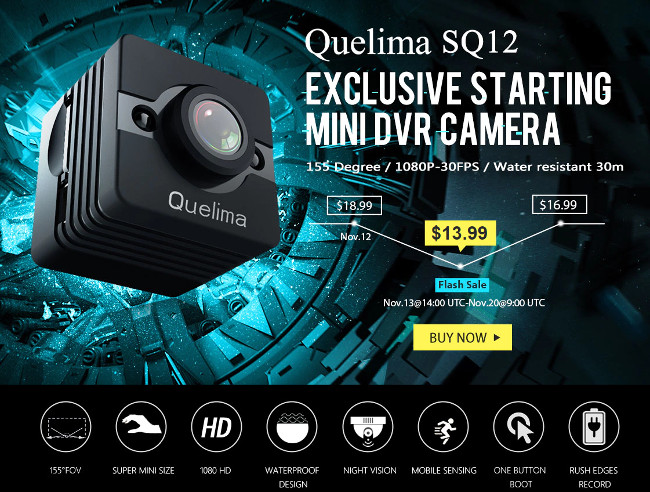 Mini kamera Quelima SQ12, špeciálna ponuka