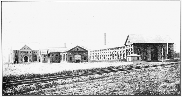 Elektráreň č. 1 a 2 so zvýšeným transformátorom USA (americká strana). 1908