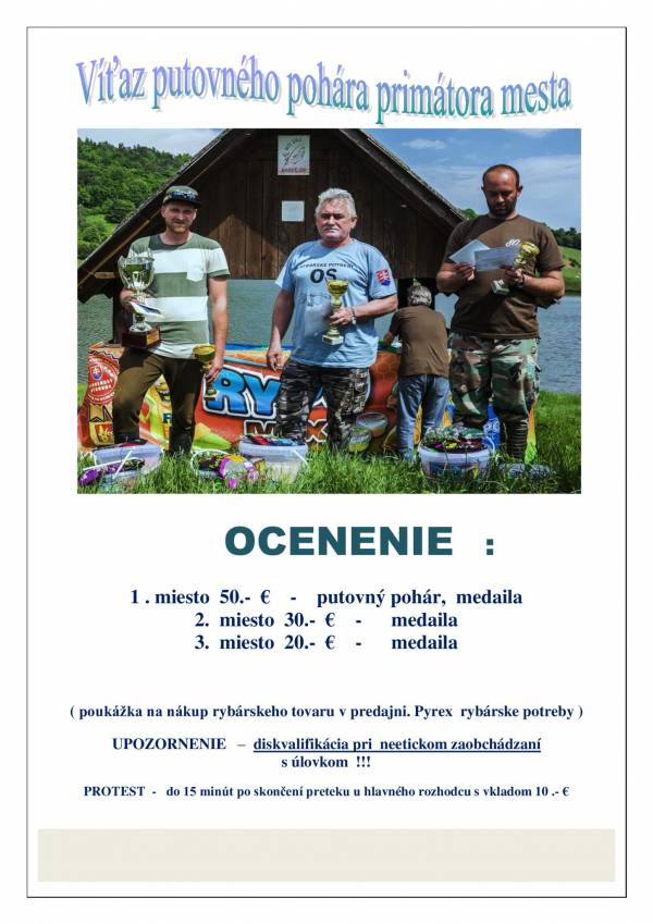 Rybárske preteky Dubinné,  22.5.2022