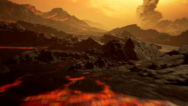 Umelecké znázornenie očakávaného povrchu novoobjavenej horúcej superzeme Gliese 486 b, kredit RenderArea