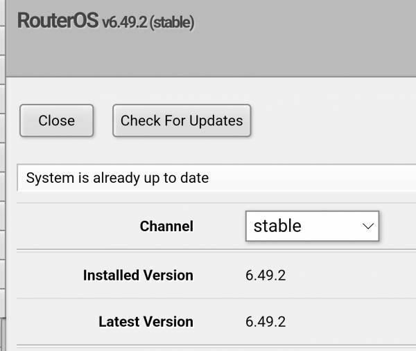 RouterOS v6.49.2
